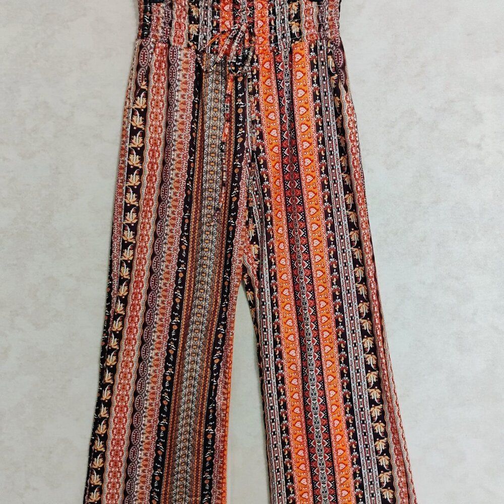 New Unbranded High-Waisted Wide-Leg Elastic-Waist Palazzo Pants Small